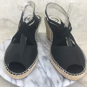abeo  B.I.O. SYSTEM Black Espadrille Wedges (Shoes )Women's Size 11